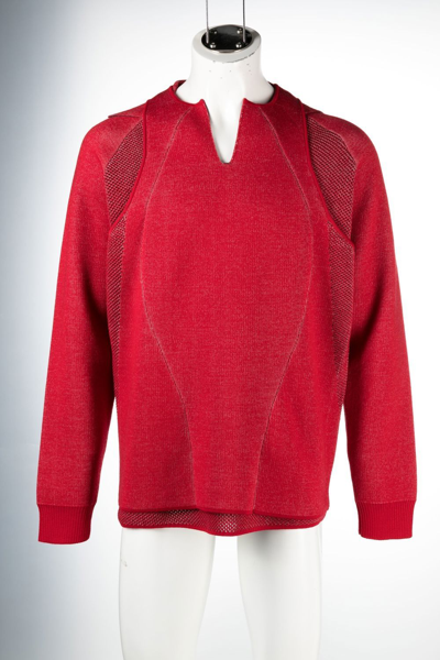 Saul Nash Red Woolmark Double Layer Polo Shirt