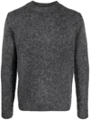 Aspesi Crew-neck Wool Jumper In Grau