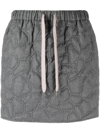 Brunello Cucinelli Quilted Wool Mini Skirt In Grau