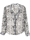 Amir Slama Floral-print Silk Shirt In Black