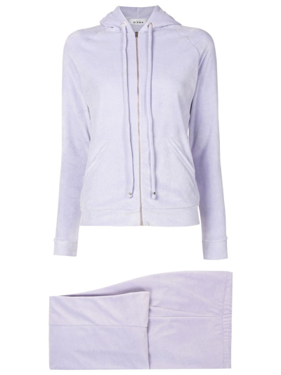 Amir Slama Zip-up Tracksuit Set In Purple