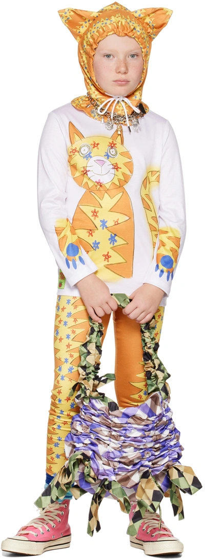 Chopova Lowena Ssense Exclusive Kids Orange & Yellow Magic Cat Costume In Orange Yellow