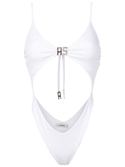 Amir Slama Cut-out Detail Swimsuit In White