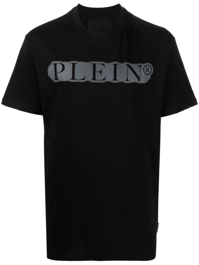 Philipp Plein Logo Print T-shirt In Schwarz