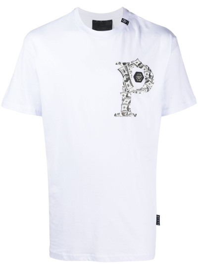 Philipp Plein Logo Print T-shirt In Weiss