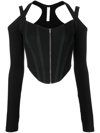 Dion Lee Shift-loop Corset Top In Black