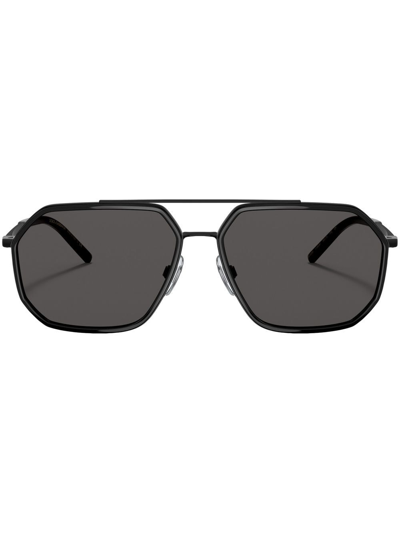 Dolce & Gabbana Aviator-frame Sunglasses In Schwarz