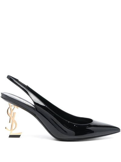 Saint Laurent Opyum Slingback Pumps In Black