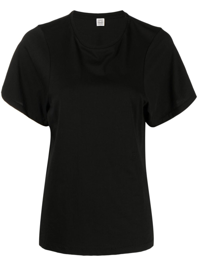 Totême Short-sleeve Cotton T-shirt In Black