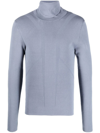 A BETTER MISTAKE PANELLED-KNIT ROLL NECK JUMPER