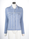 Kujten Jill Knitted Cashmere Cardigan In Blau