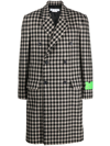 Off-white Hands Off Double-breasted Coat In 0700 Grey No Color