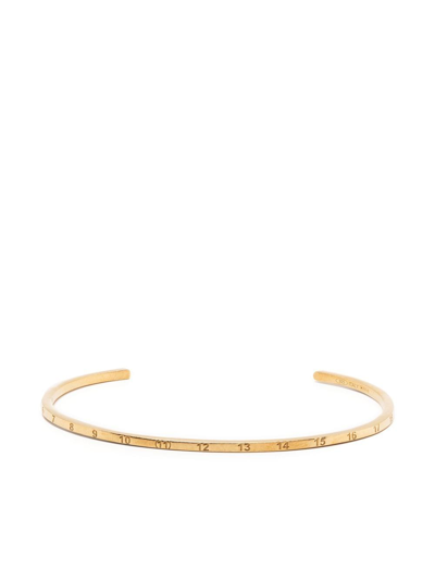 Maison Margiela Numerical Cuff Bracelet In Gold
