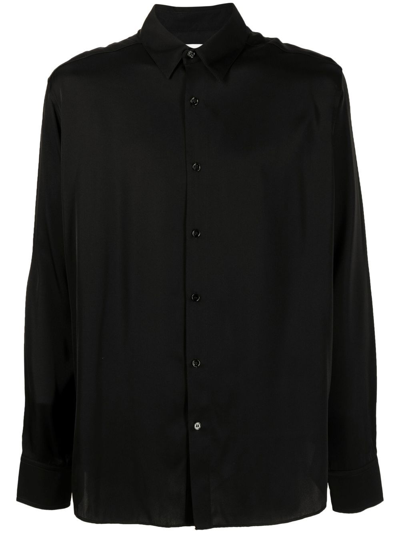 Iro Edgar Flowy Silk Shirt In Black