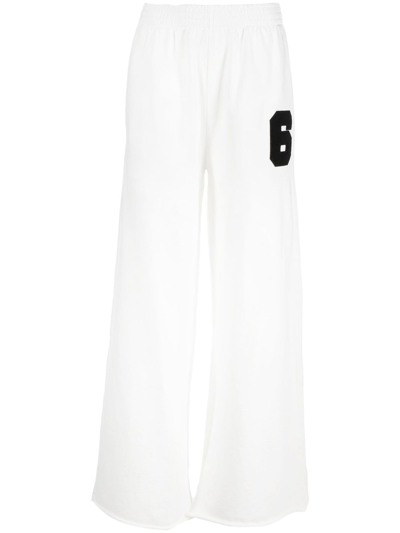 Mm6 Maison Margiela Straight-leg Track Pants In White