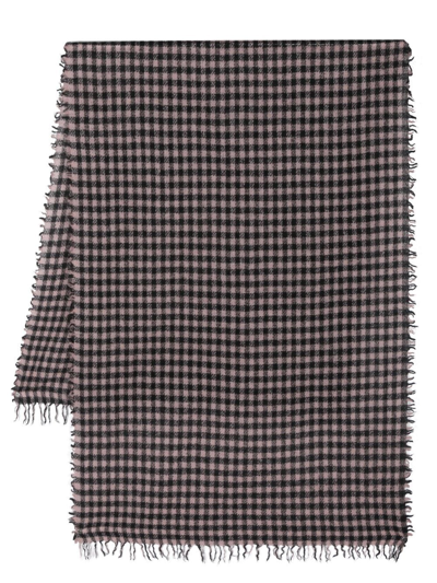 Faliero Sarti Check-print Scarf In Schwarz