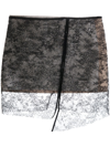 NUÉ LACE OVERLAY ASYMMETRIC SKIRT