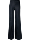 Jacquemus Soffio Viscose And Silk Trousers In Navy