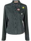 Cormio Katy Long-sleeved Denim Shirt With Patches In Blau