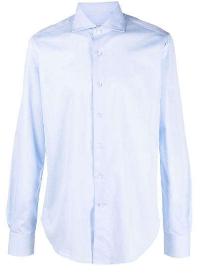 Orian Long-sleeve Button-up Shirt In Blau