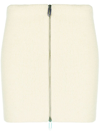 Off-white Zip-front Knit Skirt In Neutrals