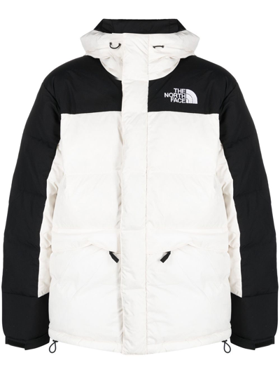 The North Face Hmlyn Padded Shell-down Hooded Jacket In Bianco/nero