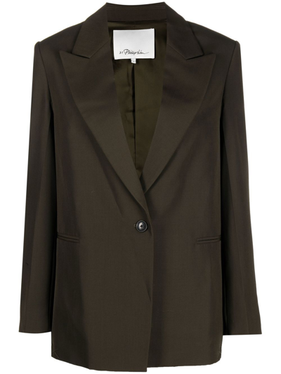 3.1 Phillip Lim / フィリップ リム Peak-lapel Single-breasted Blazer In Black