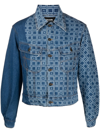 AHLUWALIA GRAPHIC-PRINT DENIM JACKET