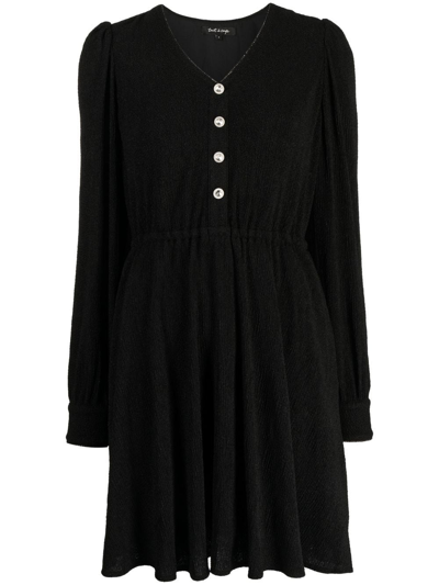 Tout A Coup V-neck Long-sleeve Dress In Black