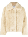 STAND STUDIO FAUX-FUR BUTTONED JACKET