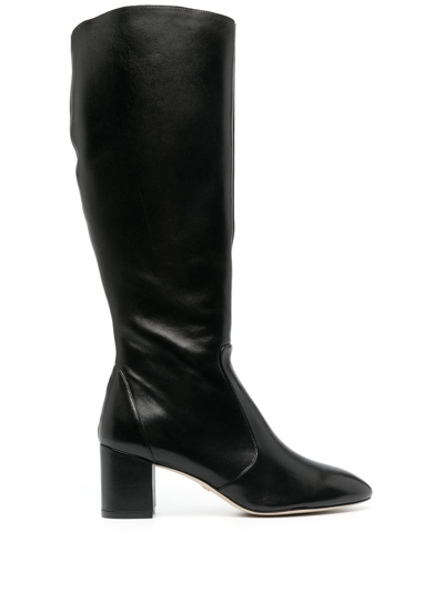 Stuart Weitzman Women's Yuliana Leather Knee-high Boots In Black