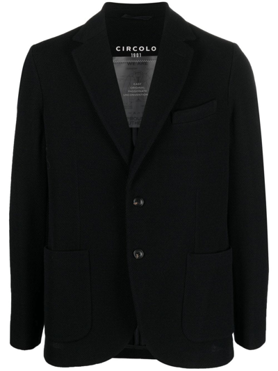 Circolo 1901 Single-breasted Wool Blazer In Blue