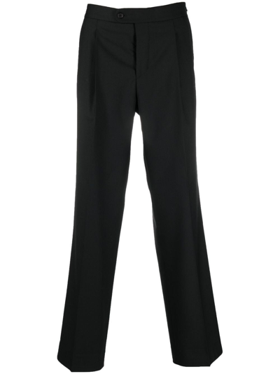 Sunflower Cropped Straight-leg Trousers In Black