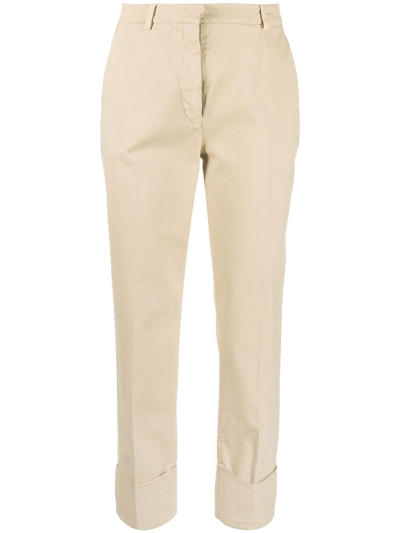 Antonelli Elasticated-waist Cropped Trousers In 112 Beige