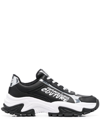 Versace Jeans Couture Lo-top Logo Print Sneakers In Schwarz