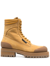 Palm Angels Lace-up Ankle Boots In Braun