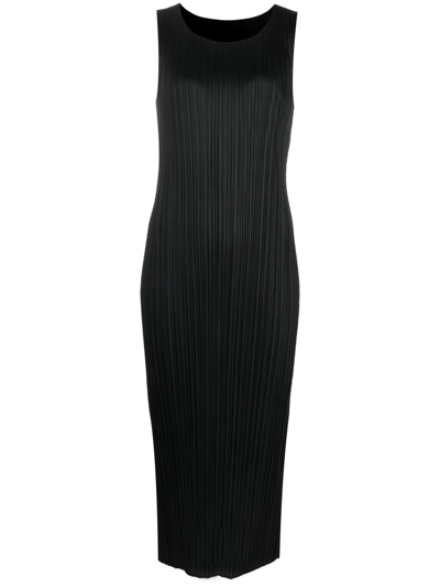 Issey Miyake July Midi Dress In Black