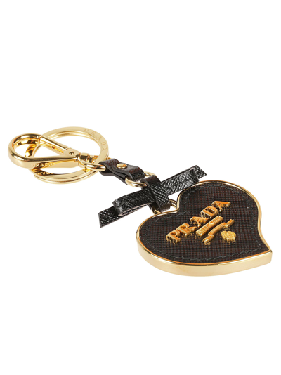 Prada Saffiano And Metal Keychain Trick In Multi-colored