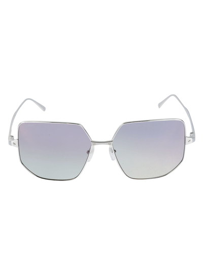 Cartier Hexagon Frame Sunglasses In Silver/violet
