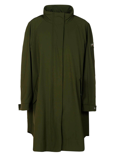 Max Mara Logo Patch Layered Parka In Olive
