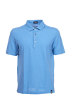 Drumohr Polo Mm Crepe In Light Blue
