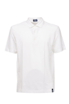 Drumohr Logo Label Jersey Polo In White