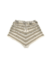 Mc2 Saint Barth Multicolor Crochet Shorts In Beige
