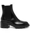 TOD'S ANKLE BOOTS IN BLACK LEATHER