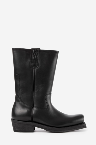 Our Legacy Flat Toe Boots In Black