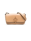 Jw Anderson Beige Leather Anchor Crossbody Bag In Beige
