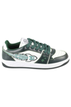 Enterprise Japan Man Sneakers Dark Green Size 12 Soft Leather In Green Wht