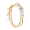 Sacai Dollar Multi Chain Necklace In Goldxsilver