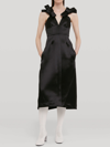 Jil Sander Black Satin Dress In Black