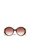 Gucci Oversized Round Sunglasses In Brown